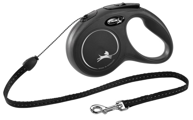 Kerbl Flexi Leine New Classic Seil S 8m Schwarz, Gr. S (bis 12kg) von Kerbl