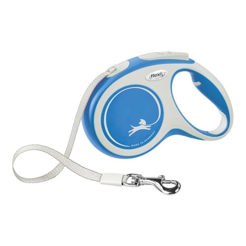 Kerbl Flexi - Rollschnur New Comfort Band - 8 Meter bis 50 kg - Blau - 1 Stück von flexi