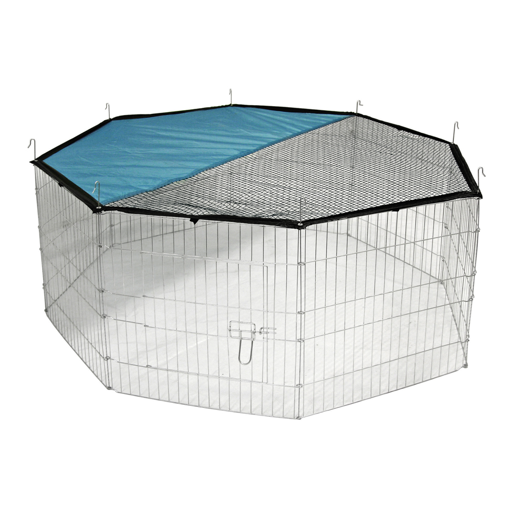 Kerbl Pet Freigehege 8eckig mit Sonnenschutz - 8 Elemente à B 57 x H 56 cm von Kerbl