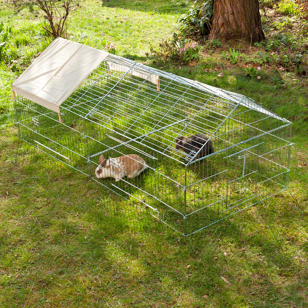 Kerbl Freigehege Luxus mit Spitzdach - L 220 x B 103 x H 85 cm Kerbl Freigehege Luxus mit Spitzdach - L 220 x B 103 x H 85 cm von Kerbl