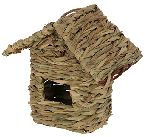 Kerbl Pet Pet Grashaus für Vögel, Vogelhaus Vogelnest Unterschlupf Nistkasten 17x11x17cm von Kerbl Pet