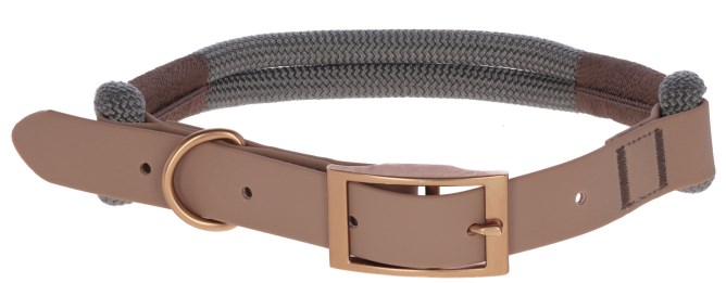 Kerbl Halsband Monte Carlo Braun/  grau, Halsumfang 40 - 55 cm von Kerbl