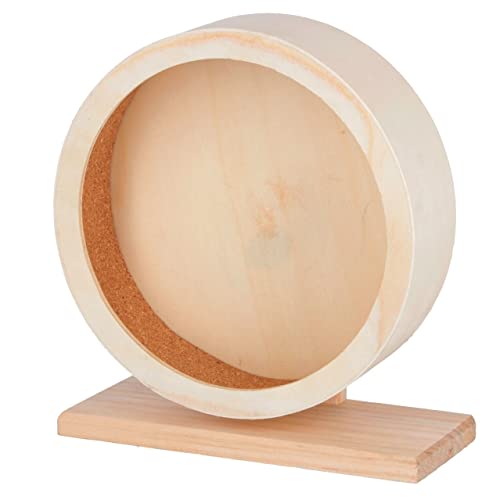 Kerbl 81787 Hamsterlaufrad aus Holz mit geschlossener Lauffläche aus Kork für sicheren Halt, Durchmesser 22 cm von Kerbl Pet