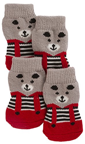 Kerbl Hundesocken Bruno, grau/rot, S von Kerbl