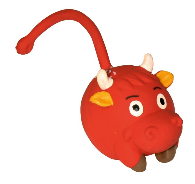 Kerbl Hundespielzeug Latex Racing Bull Rot, Ø 9cm von Kerbl