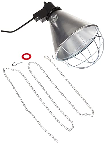Kerbl Infrarot Wärmestrahler für Ferkel/Küken (ohne Lampe, Alu-Schirm ø 21 cm, Kabel 2,5 m, inkl. Befestigungskette Tragkraft 20 kg, mit Lüftungsschlitzen) 2228 von Kerbl