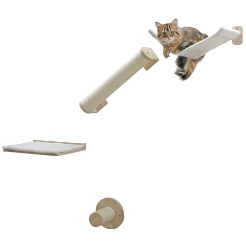 Kerbl Pet Katzen Kletterwand Alps, Trittstufe Liegebrett Säule Hängematte, 4-teilig von Kerbl Pet