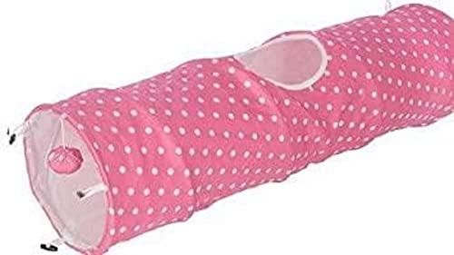 Kerbl Pet Pet Katzentunnel Puntino, Spieltunnel für Katzen mit drei Eingängen und Spielball, Platzsparend zusammenfaltbar, 100x25 cm, Pink/Weiß Kerbl Pet Pet Katzentunnel Puntino, Spieltunnel für Katzen mit drei Eingängen und Spielball, Platzsparend zusammenfaltbar, 100x25 cm, Pink/Weiß von Kerbl Pet