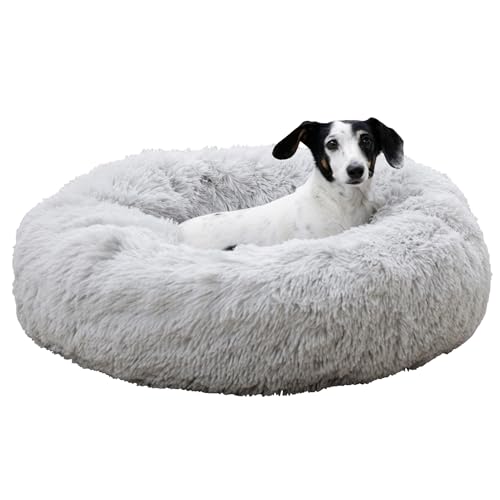 Kuschelbett Fluffy hellgrau, Ø60cmx18cm von Kerbl Pet