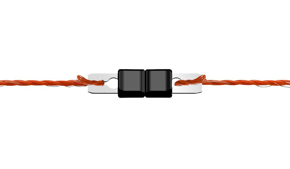 Kerbl Litzclip Litzenverbinder 3mm gerade, Edelstahl, 10 Stück von Kerbl