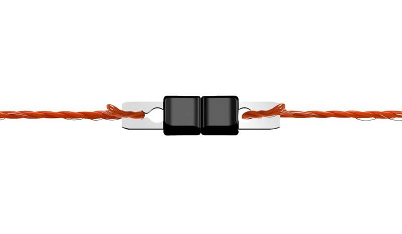 Kerbl Litzclip Litzenverbinder 3mm gerade, Edelstahl, 10 Stück von Kerbl