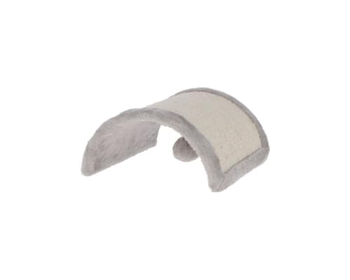 Kerbl Kratzbrett Half Moon (Farbe grau, L x B x H 26 x 22 x 11 cm, inklusive Plüschball, Spielzeug für Katzen) 81624 von Kerbl Pet