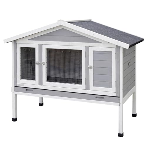 Kerbl Pet Nagerstall 4 Season Superior - Wärmeisoliertes Nagerhaus, Doppelwandige Bauweise, Stabile Gitter, Plexiglasscheiben, Wetterfestes Bitumendach, 130x66x110 cm, Grau/Weiß Kerbl Pet Nagerstall 4 Season Superior - Wärmeisoliertes Nagerhaus, Doppelwandige Bauweise, Stabile Gitter, Plexiglasscheiben, Wetterfestes Bitumendach, 130x66x110 cm, Grau/Weiß von Kerbl Pet
