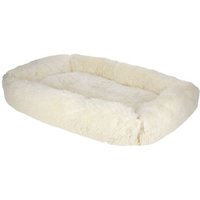 Kerbl Pet Kuschelbett Fluffy, Creme, Eckig, 100x70cm von Kerbl