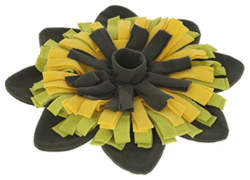 Kerbl 80747 Schnüffelteppich Sunflower gelb/grün, Durchmesser 40cm, 0.118 kg von Kerbl