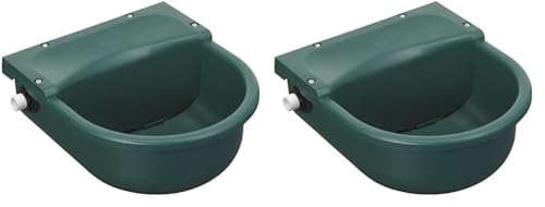 Kerbl Schwimmer-Tränkebecken S522 (inkl. Ablaufstopfen, Fassungsvermögen 3l, Wasseranschluss G 1/2“) 22522 (Packung mit 2) von Kerbl