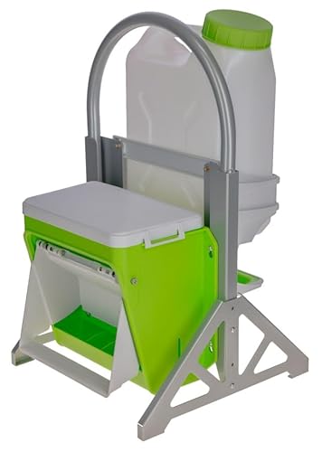 Kerbl SmartCoop mobiles Futter Set (Geflügeltränke 10L, Futterautomat mit Schutzklappe, mobiler Standfuß inkl. Befestigungsschrauben, Tierfütterung, Hobbyfarming) von Kerbl