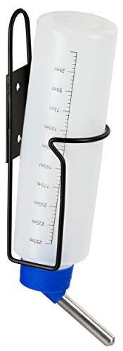Kerbl Pet Trinkflasche 250ml mit Halter aus Metall, 1 Stück (1er Pack) von Kerbl Pet