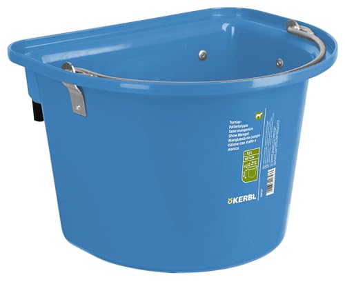 Kerbl Turnier-Futterkrippe Royal-Blau mit Einhängebügel + Tragegriff von Kerbl