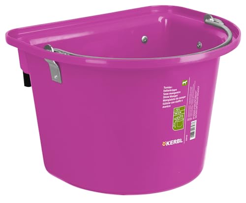 Kerbl Turnier-Futterkrippe pink mit Einhängebügel + Tragegriff von Kerbl