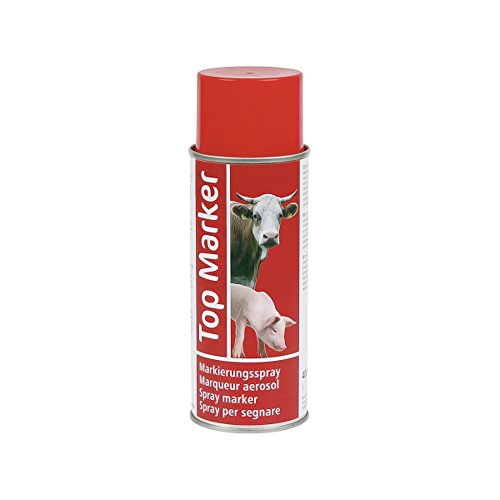 Kerbl Viehzeichenspray Top Marker (Markierungsspray, Spray zur Kennzeichung von Tieren) 500 ml, rot - 20156 von Agritura