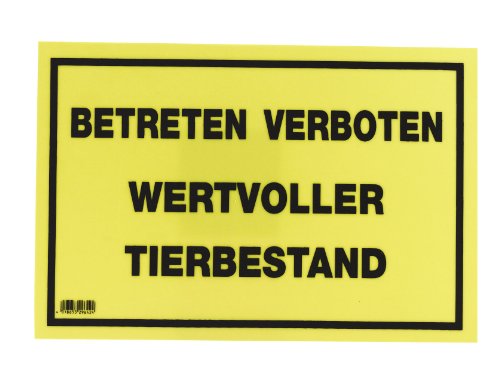 Kerbl Warnschild 20x30cm, Betreten verboten - Wertv. Tierbestand, gelb von Kerbl