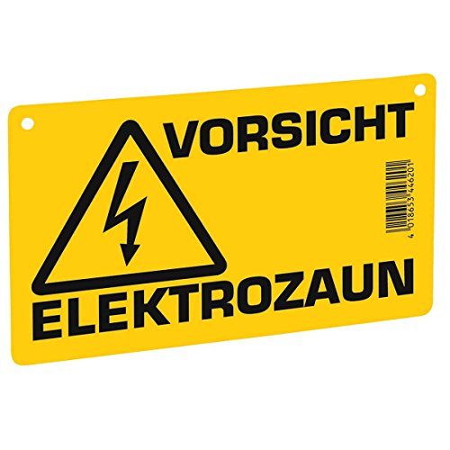 Kerbl Warnschild f. Weidezaun (Neutral), beids. Bedruckt, 20 cm x 12 cm, gelb von Kerbl