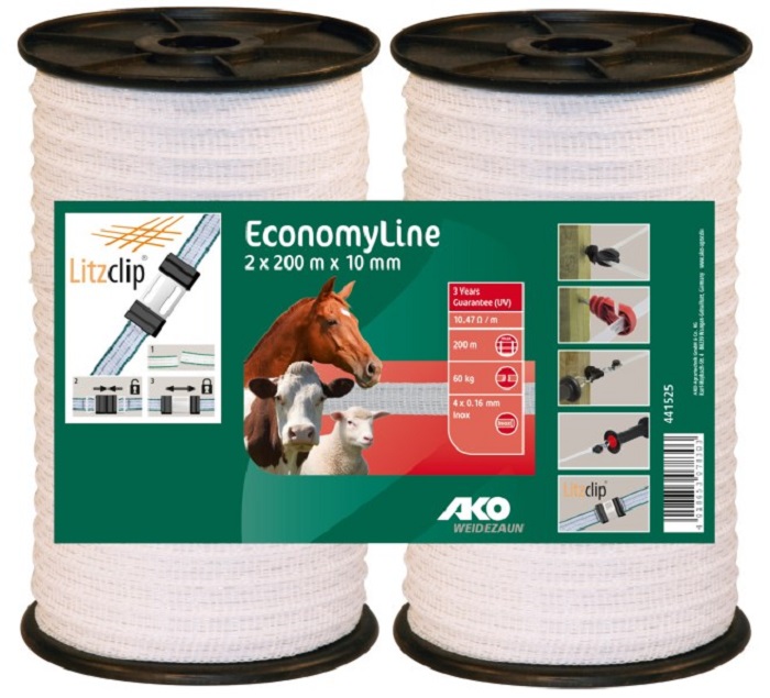 Kerbl Weidezaunband Doppelpack 10mm, 2 x 200m, weiß Kerbl Weidezaunband Doppelpack 10mm, 2 x 200m, weiß von Kerbl