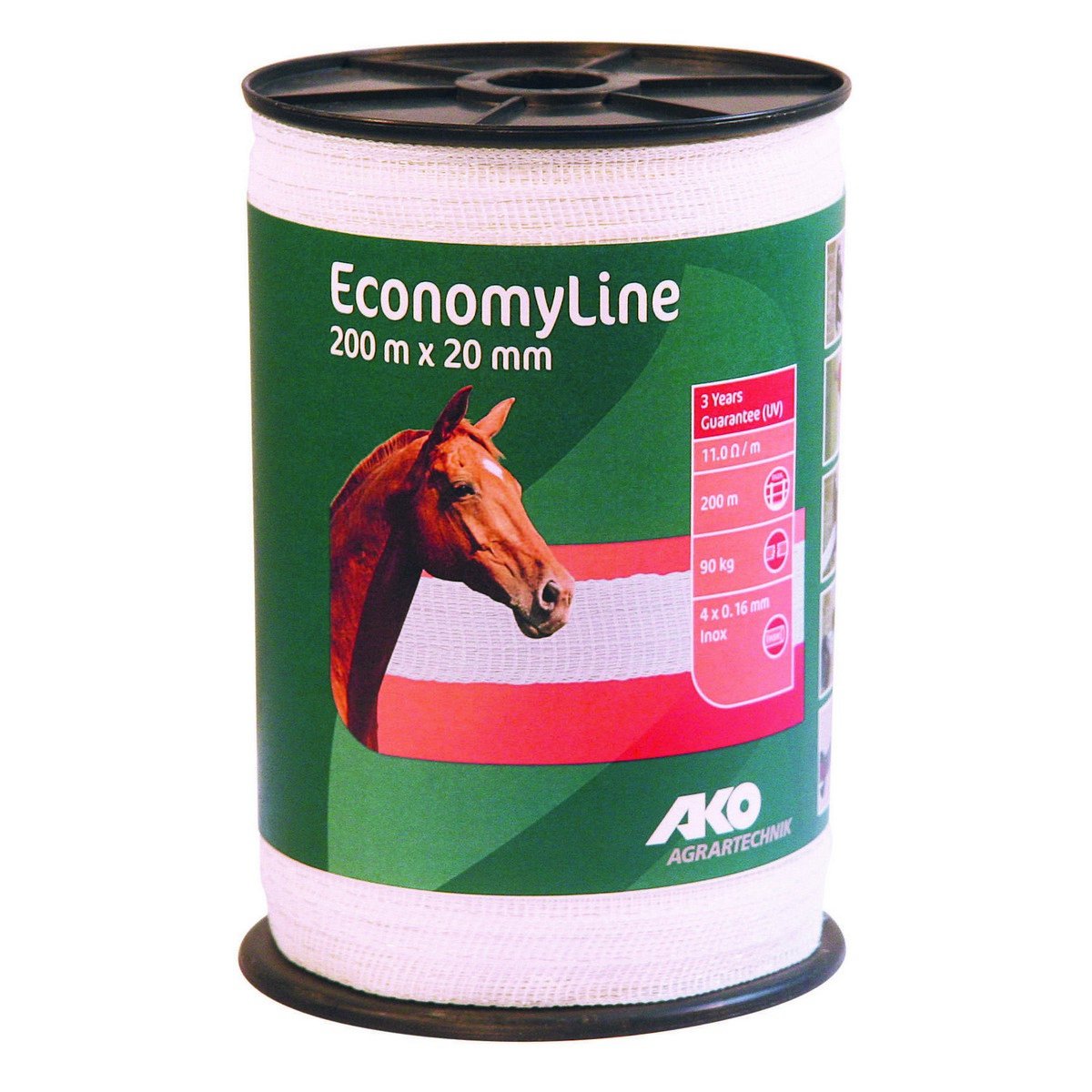 Kerbl Weidezaunband Economy Line 200m x 20mm, weiß Kerbl Weidezaunband Economy Line 200m x 20mm, weiß von Kerbl
