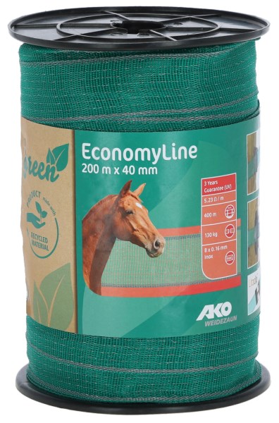 Ako Weidezaunband EconomyLine 200m x 40mm, Grün/ grau Ako Weidezaunband EconomyLine 200m x 40mm, Grün/ grau von AKO