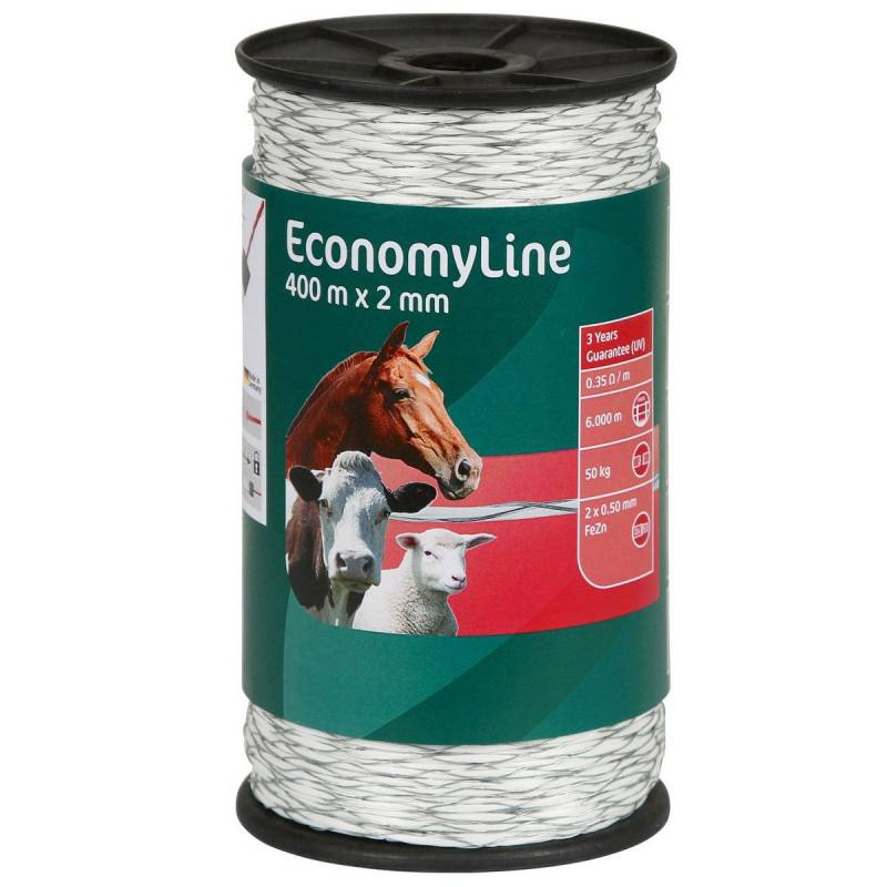 Kerbl Weidezaundraht Economy Line 400m x 2 mm, weiß von Kerbl