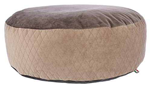 Maxi-Pet 80393 Liegekissen Pouf, durchmesser 80x25 cm, taupe/braun von Kerbl