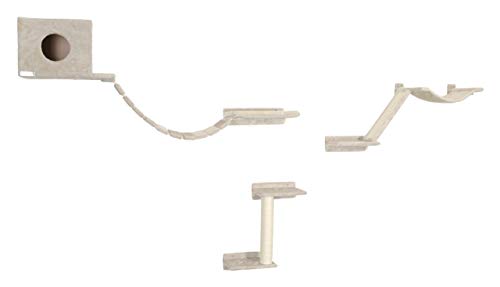 Kerbl Kletterwand Mount Everest (Farbe beige, max. Belastbarkeit 10 kg, 9-teilig, mit drei Trittbrettern, Katzenspielzeug) 81635 Kerbl Kletterwand Mount Everest (Farbe beige, max. Belastbarkeit 10 kg, 9-teilig, mit drei Trittbrettern, Katzenspielzeug) 81635 von Kerbl Pet