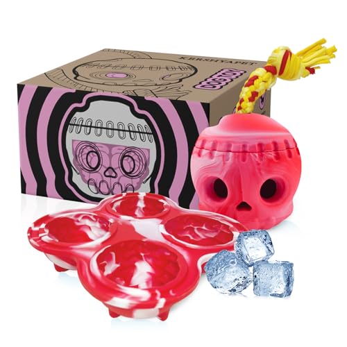 Kershyapet Frozen Hundespielzeug, um sie beschäftigt zu halten, Hundeanreicherungsspielzeug für große Hunde, Totenkopf-Leckerli-Spender, Hundespielzeug gegen Langeweile, Angstlinderung, robust, Kershyapet Frozen Hundespielzeug, um sie beschäftigt zu halten, Hundeanreicherungsspielzeug für große Hunde, Totenkopf-Leckerli-Spender, Hundespielzeug gegen Langeweile, Angstlinderung, robust, von Kershyapet