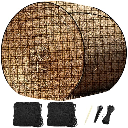 Heunetz für Pferde, rund, 1,5 x 1,5 m, großes Heunetz für Ziegen, knotenlos, stabiler Ganzballen-Futterspender mit 4,3 cm Löchern, passend für Rundballen 4 x 4 - 1,5 x 1,5 m oder quadratische Ballen 3 Heunetz für Pferde, rund, 1,5 x 1,5 m, großes Heunetz für Ziegen, knotenlos, stabiler Ganzballen-Futterspender mit 4,3 cm Löchern, passend für Rundballen 4 x 4 - 1,5 x 1,5 m oder quadratische Ballen 3 von Kerty