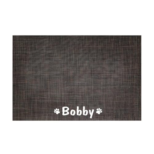 Haustiermatte für Katzen und Hunde, personalisierbar, mit Namen, für Futternapf, einfach zu waschen, Unterlage für Welpen, Farbe D Haustiermatte für Katzen und Hunde, personalisierbar, mit Namen, für Futternapf, einfach zu waschen, Unterlage für Welpen, Farbe D von Keruidian