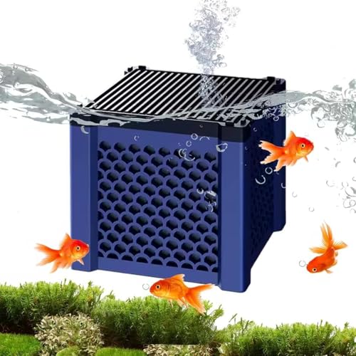 Kettion Aktivkohle Aquarium,Clever Cub-e Aktivkohle Pferde,Wassertrog Purifier Cube,Aktivkohlefilter Pferdetränke,Eco Aquarium Wasserreiniger Würfel,für Teiche,Aquarium,Vorratstank (Blau) von Kettion