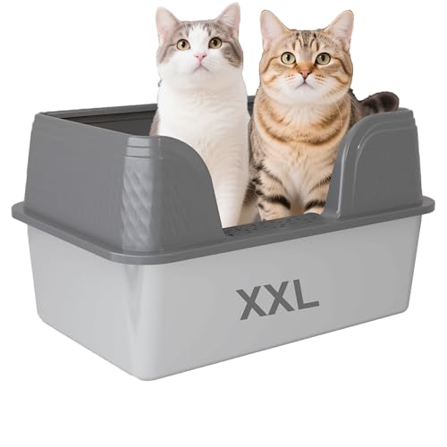 KexKyo Katzentoilette aus Edelstahl (Grau XXL) von Kexkyo