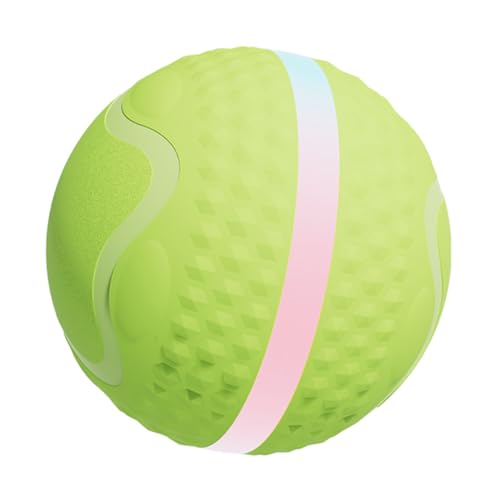 Kexpery Aktiver Rollball USB Wiederaufladbarer interaktiver Hundeball mit 2 Modi Automatischer Rollball für Welpen/kleine/Mittelgroße/Große Hunde (Grün) von Kexpery