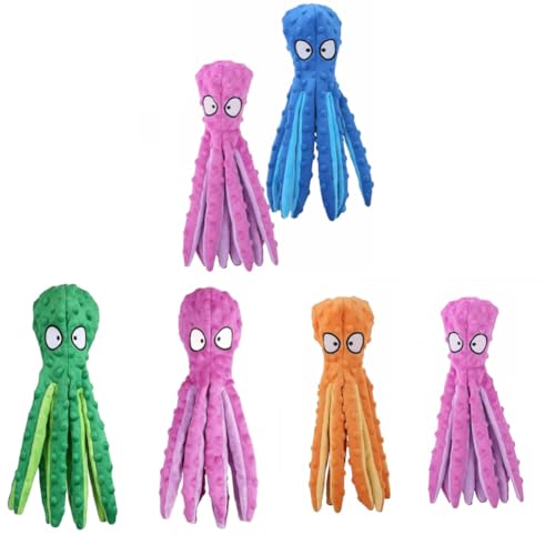 Kexpery Interaktives Spielzeug für Hunde, ohne Füllung, Kauspielzeug aus Plüsch, bissfest, Octopus Squeaky für Tiere Kexpery Interaktives Spielzeug für Hunde, ohne Füllung, Kauspielzeug aus Plüsch, bissfest, Octopus Squeaky für Tiere von Kexpery