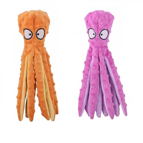 Kexpery Interaktives Spielzeug für Hunde, ohne Füllung, Kauspielzeug aus Plüsch, bissfest, Octopus Squeaky für Tiere Kexpery Interaktives Spielzeug für Hunde, ohne Füllung, Kauspielzeug aus Plüsch, bissfest, Octopus Squeaky für Tiere von Kexpery