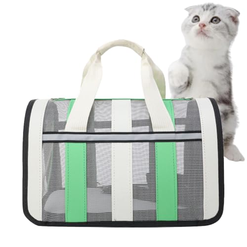 Kexpery Katzentragetasche, faltbar, Haustier-Tragetasche, Handtasche, tragbare Katzentransporttrage, von Fluggesellschaften zugelassen, atmungsaktiv, Netz-Reisetasche for Lagerkatzen und kleine Hunde Kexpery Katzentragetasche, faltbar, Haustier-Tragetasche, Handtasche, tragbare Katzentransporttrage, von Fluggesellschaften zugelassen, atmungsaktiv, Netz-Reisetasche for Lagerkatzen und kleine Hunde von Kexpery