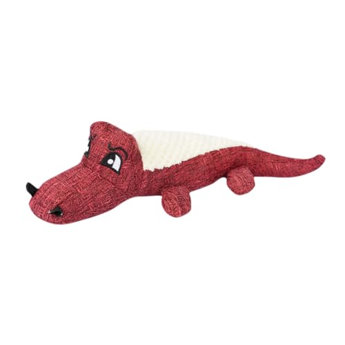 Kexpery Kauspielzeug for Hunde, Krokodil, interaktives, langlebiges Plüschtier, Füllspielzeug for Hundespielzeug im Krokodil-Stil, unzerstörbares Hunde-Plüsch-Quietschspielzeug, Welpe, klein von Kexpery