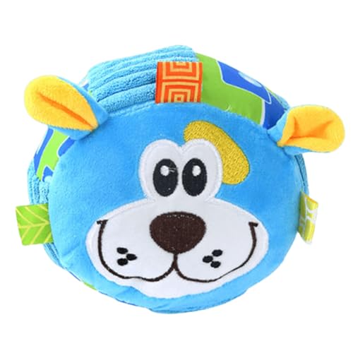 Kexpery Plüsch-Hunde-Stimmspielzeug, weiche Fellbälle, niedliches Stofftier-Spielzeug, Cartoon, aktives bewegliches Haustier-Plüschspielzeug for kleine, mittelgroße und große Hunde (D) von Kexpery