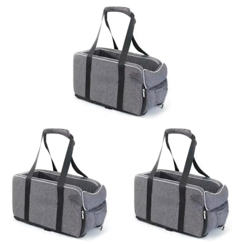 Kexpery Set von Transporttieren mit flexiblen Seiten und Polsterung, Sitzwagen for Booster -Sitz for Welpen und Katzen, sichere Praxis von Kexpery