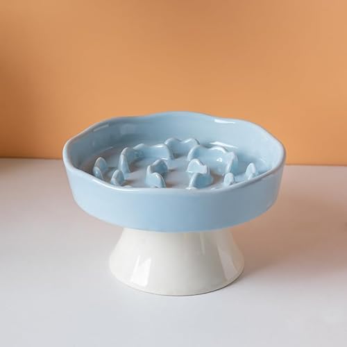 KeyChefLab Slow Feeder Hundenapf, Erhöhte Keramik-Hundenäpfe für kleine & mittelgroße Hunde und Katzen - Slow Feeder Bowl, Welpen Essentials, Haustierbedarf, langlebig & leicht zu reinigen (Blau) KeyChefLab Slow Feeder Hundenapf, Erhöhte Keramik-Hundenäpfe für kleine & mittelgroße Hunde und Katzen - Slow Feeder Bowl, Welpen Essentials, Haustierbedarf, langlebig & leicht zu reinigen (Blau) von KeyChefLAB