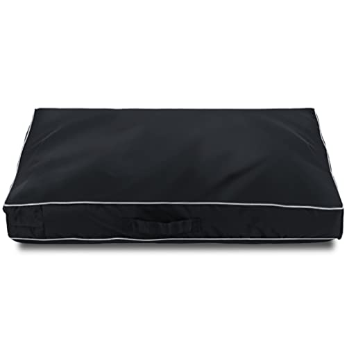 Keyoung Chinchilla Waterproof Heavy Dog Bed Cover Washable, with Zipper Opening Fillable Universal Dog Bed Replacement Cover.Cover Only (XX-Large, Black) von Keyoung