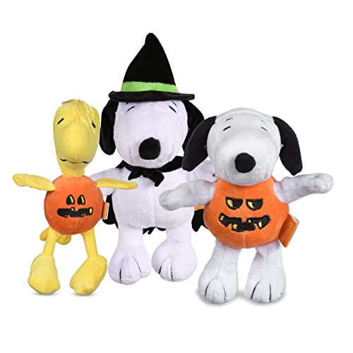 Peanuts for Pets Hundespielzeug Snoopy und Woodstock, Kürbis und Snoopy-Hexenfigur, Hundespielzeug, quietschendes Kauspielzeug, offizielles Lizenzprodukt von Peanuts, 15,2 cm, 3 Stück von Peanuts for Pets