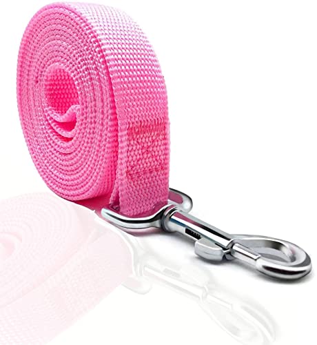 TAIAN Starke Hundeleine, Nylon-Hundeleine für kleine, mittelgroße und große Hunde (1,9 cm x 1,5 m, Rosa) von Keyoung