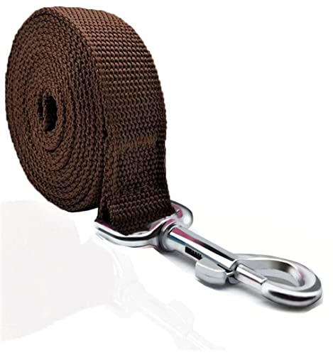 TAIAN Starke Hundeleine, Nylon-Hundeleine für kleine, mittelgroße und große Hunde (braun, 2,5 x 3 m) von Keyoung